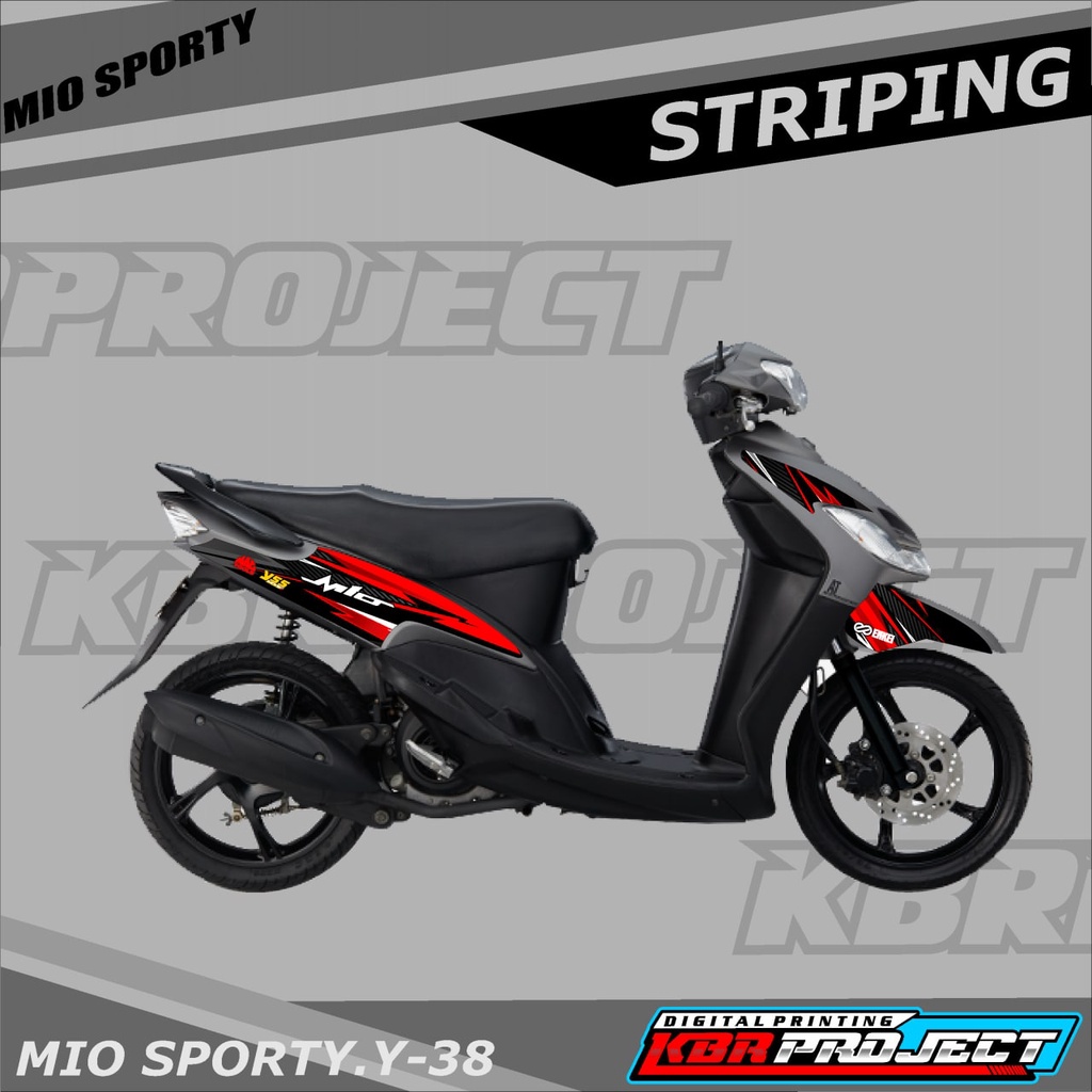 [COD] Stiker MIO SPORTY variasi Racing motor YAMAHA MIO SPORTY Y.38 HOLOGRAM TRANSPARAN