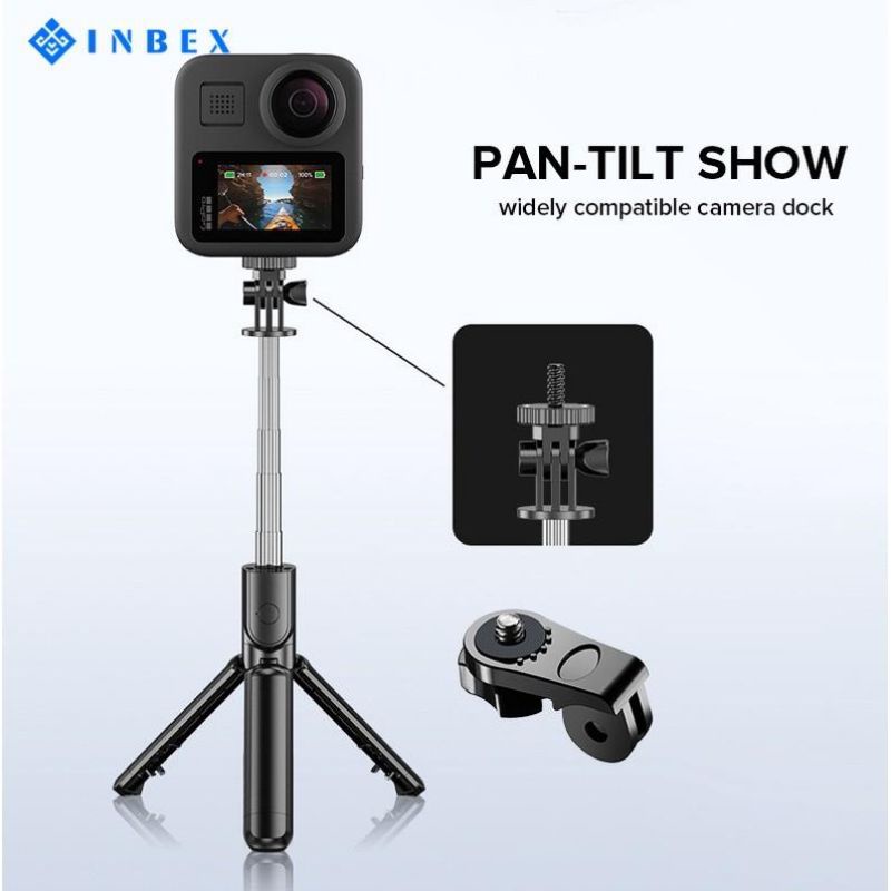 LED flash bluetooth selfie stick tripod