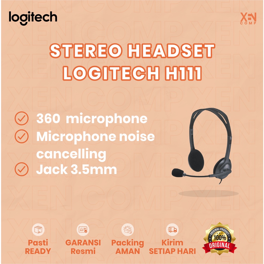 Logitech H111 Stereo Headset Single Jack