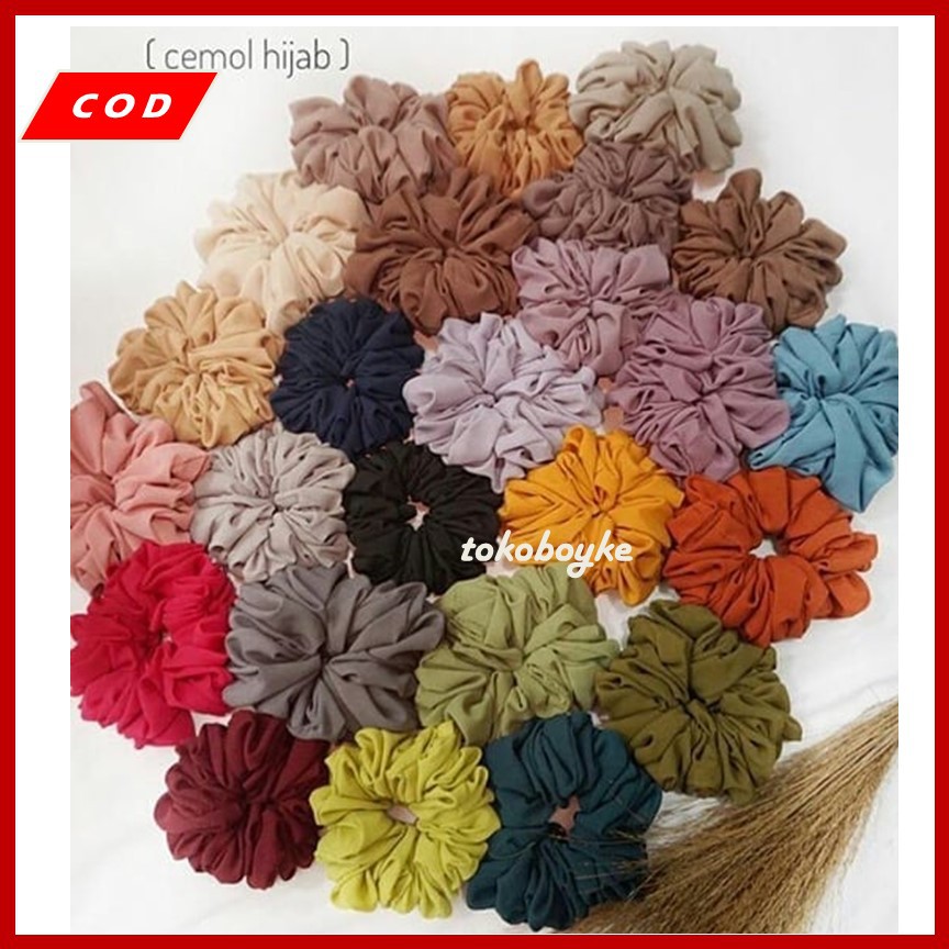 Scrunchie Ikat Rambut Wanita Iket Rambut Inner