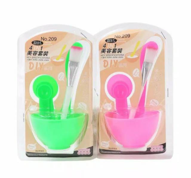 Mangkok Masker Wajah Set 6IN 1 Kuas Alat Make Up Sendok Mask Bowl Makeup Mangkuk