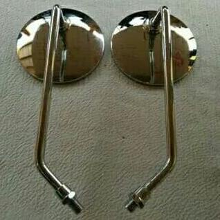 Spion Bulat Panjang Chrome Classic / Spion Honda Yamaha Crome Panjang
