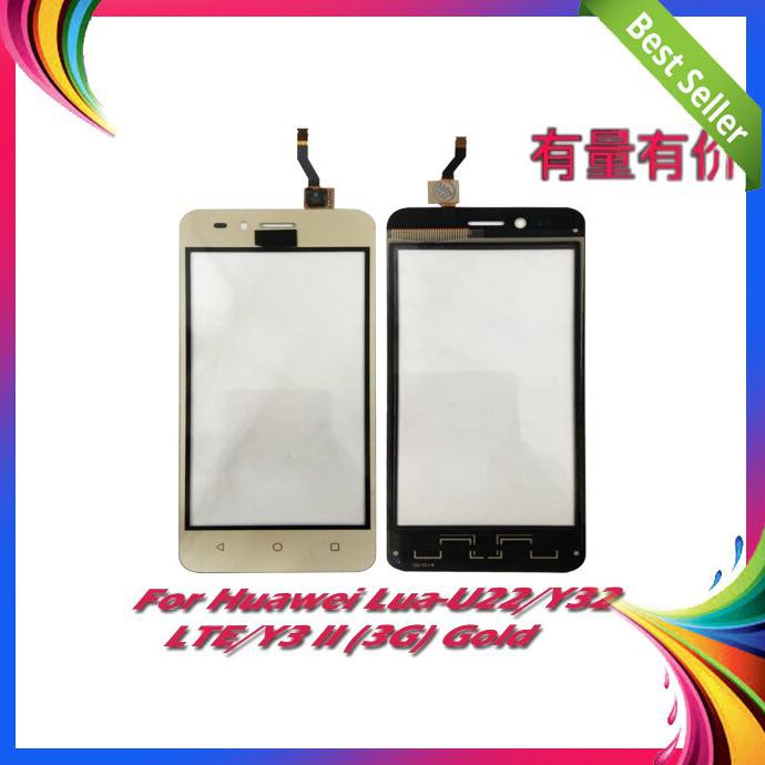 SPAREPART HP TOUCHSCREEN TS HUAWEI LUA U22 Y32 LTE Y3 II 3 G GOLD TERLENGKAP