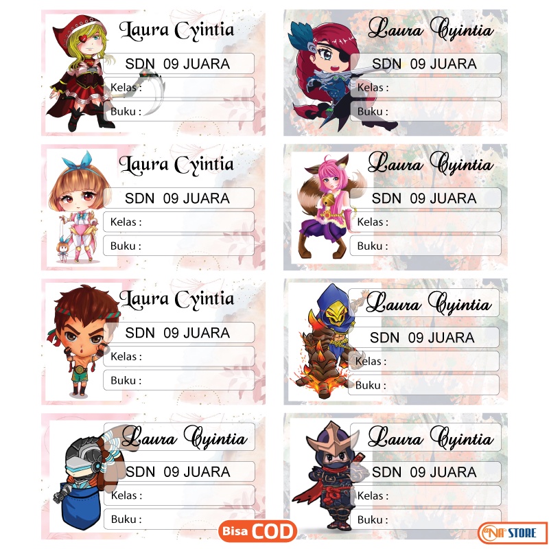 

Stiker Buku Pelajaran Stiker Label Nama Buku Anak Karakter Mobile Legends Lucu