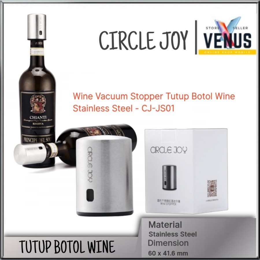 Circle Joy Smart Tutup Botol Wine - Mini Stopper Wine