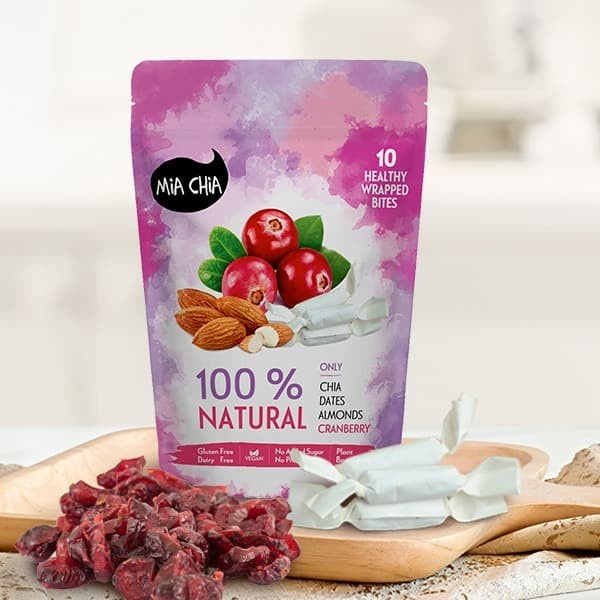 

Instant-Camilan- Healthy Snack Mia Chia Almond Cranberry Bites -Camilan-Instant.