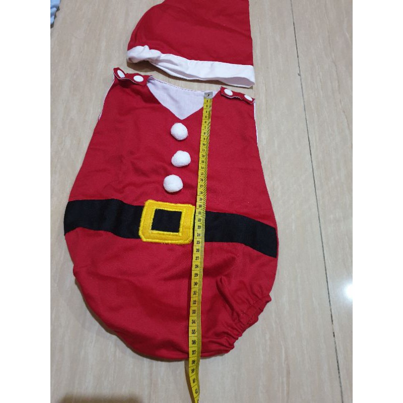 bedong instant / topi bayi topi newborn / baju bayi natal christmas topi natal