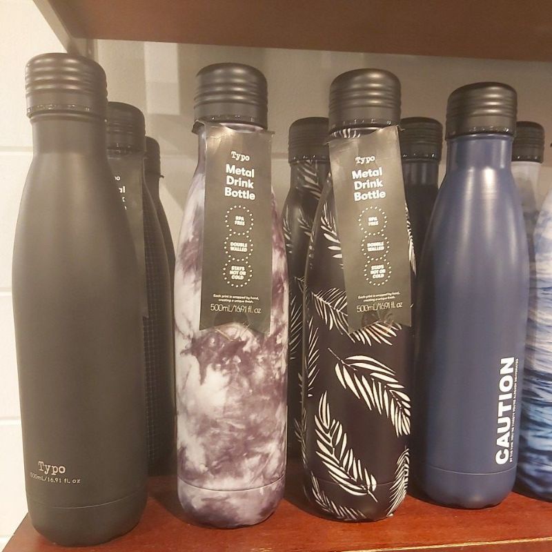 BOTOL MINUM METAL STAINLESS STEEL TYPO 500 ML