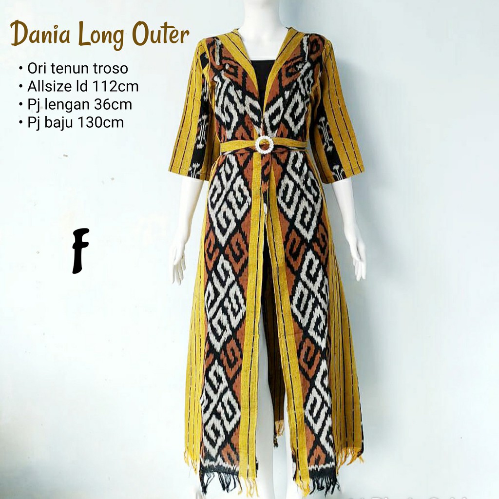 Dania long outer tenun ori troso