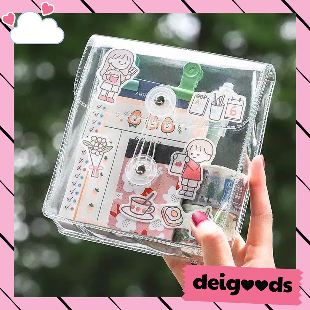 

DEIGOODS❤ TRANSPARANT BAG / TRANSPARAN STORAGE POUCH LUCU TEMPAT PENSIL FILE MAKE UP