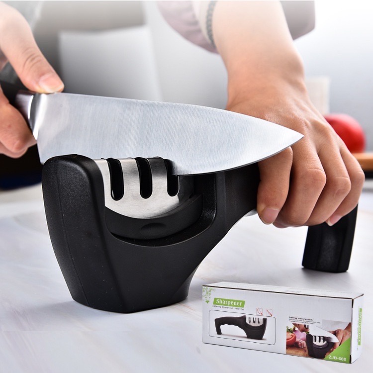 Penajam Pisau HMN10 Knife Sharpener Pisau Dapur Asahan Stainless Pengasah