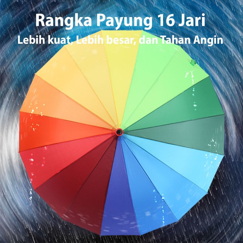 payung pelangi/payung rainbow/payung standart