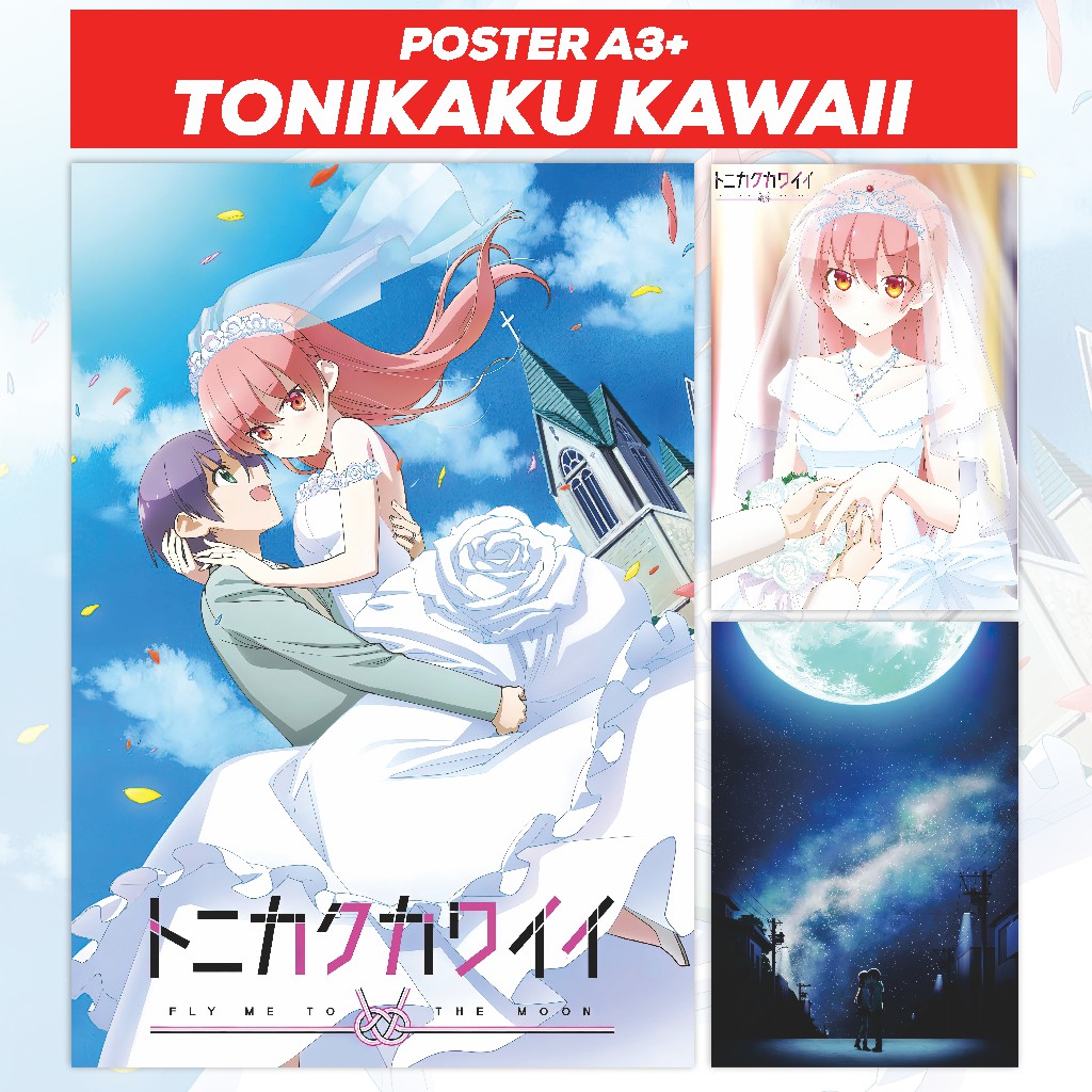 Poster Tonikaku Kawaii Anime Ukuran A3+ Tsukasa Tsukuyomi Nasa Yuzaki