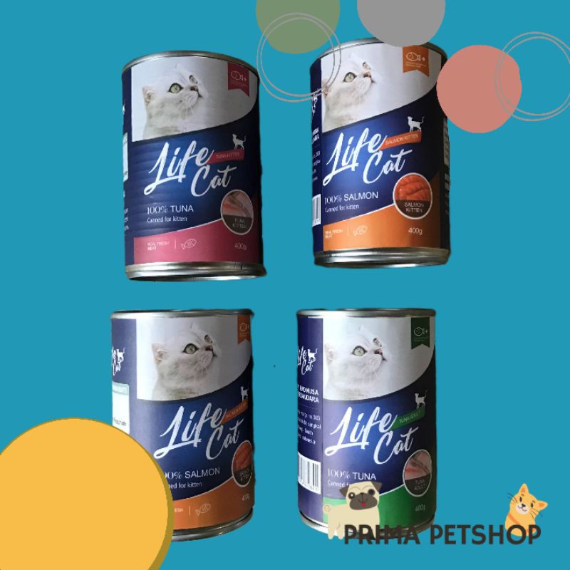 LIFE CAT / LIFECAT CATFOOD KALENG 400GR KITTEN AND ADULT