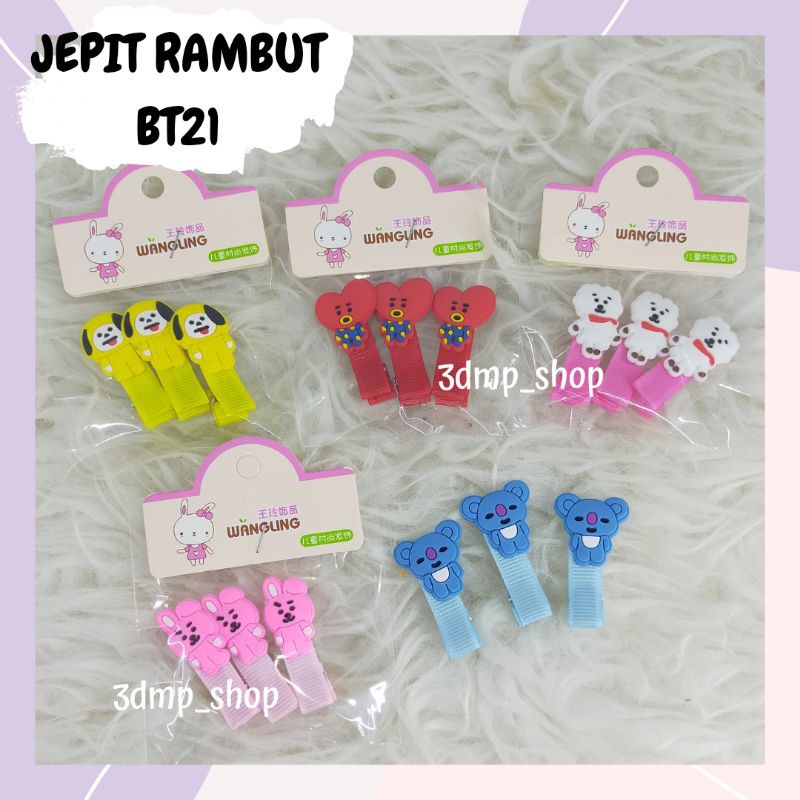 [3pc] Jepit rambut BT21 BTS KPOP Chimmy tata rj koya cooky