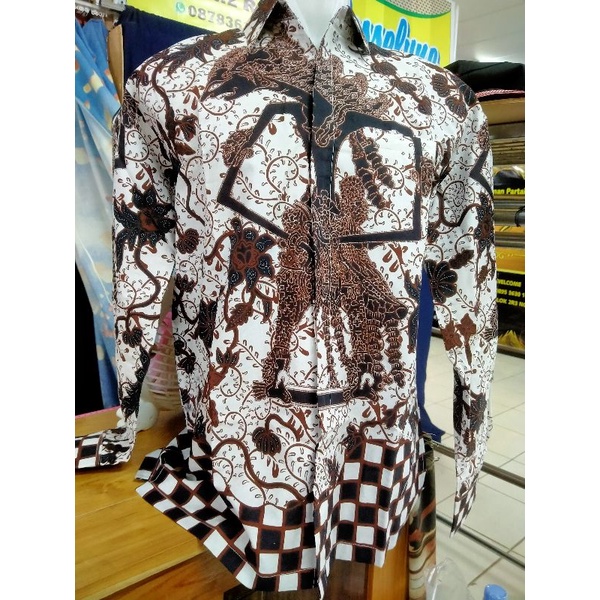 Batik pria terbaru lengan panjang / lengan pendek / hem batik cowo terbaru warna putih tulang/arjuno