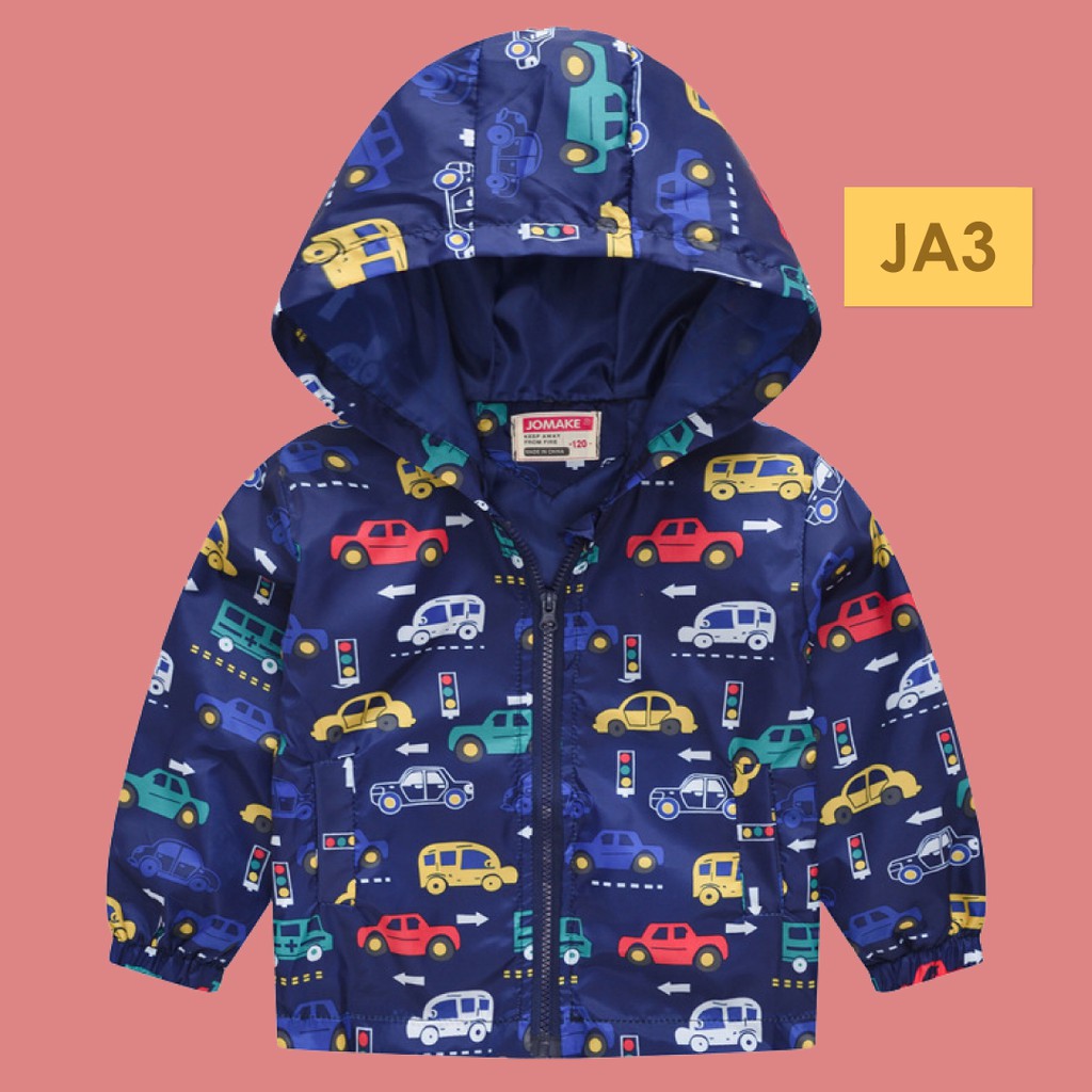 LAPAGO - Jaket Anak Laki Laki dan Perempuan Parasut Unisex Motif Gambar Lucu Import Usia 2 - 6 Tahun