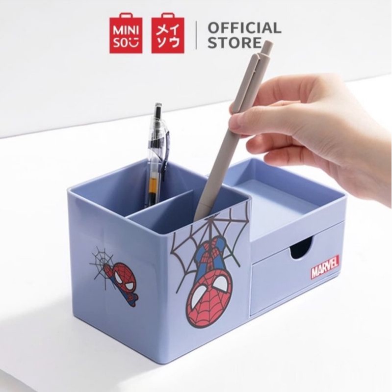 MINISO X MARVEL  marvel table organizer / tempat pensil / akrilik / stationery organizer
