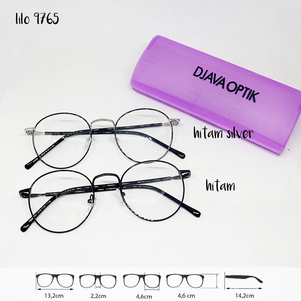 Paket lensa minus antiradiasi - frame kacamata pria wanita vintage ursula