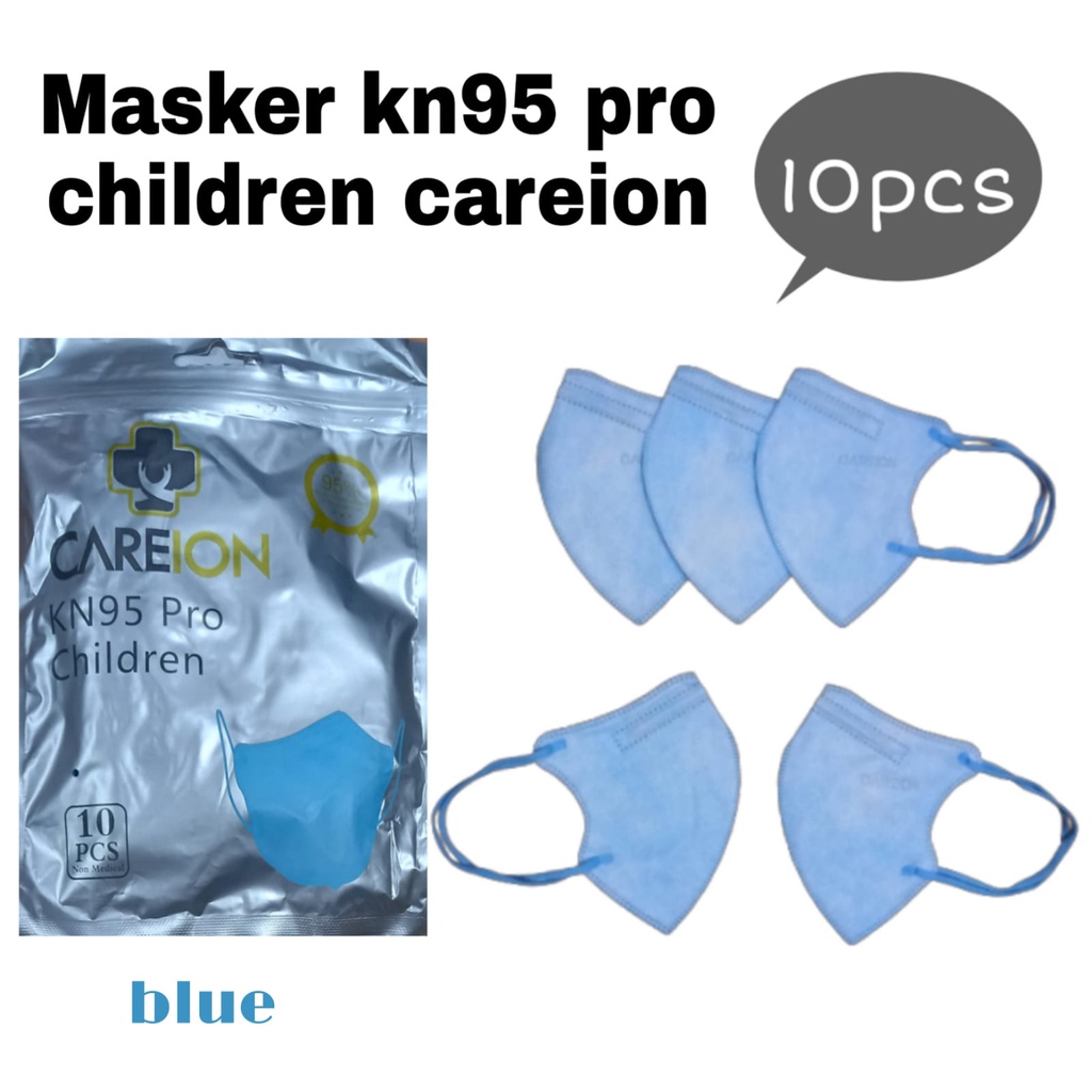 CAREION MASKER KN95 PRO CHILDREN DISPOSABLE MASK WARNA 5PLY ISI 10 KIDs