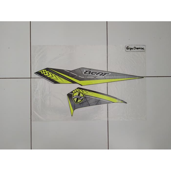 Striping Sticker Honda Beat FI 2016 2017 Hitam Lis Hijau Original
