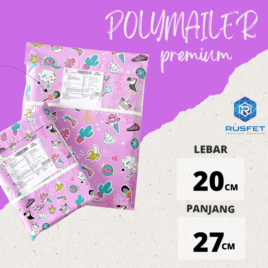 

AMPLOP PLASTIK POLYMAILER POLIMAILER PACKING ONLINE PREMIUM MOTIF CANDY ICE 20X27