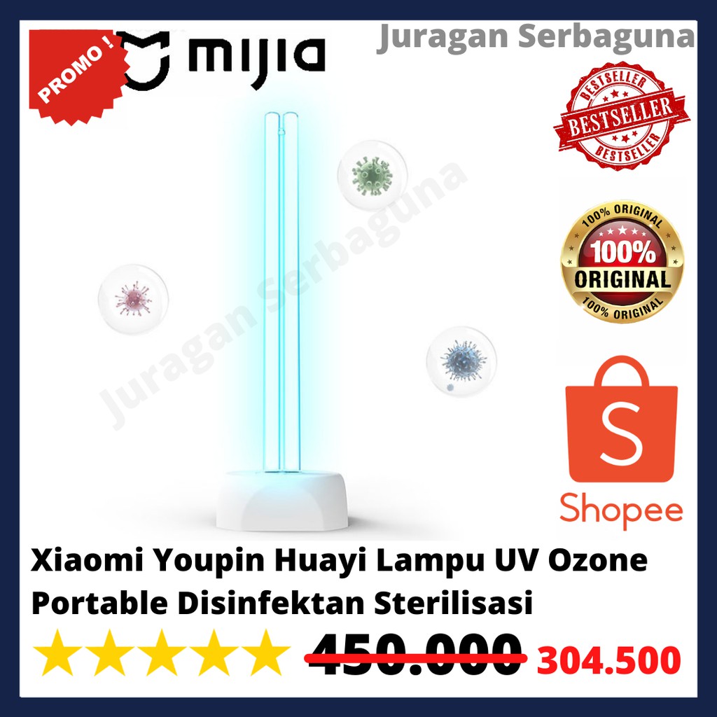 Xiaomi Youpin Huayi Lampu UV Ozone Portable Disinfektan Sterilisasi