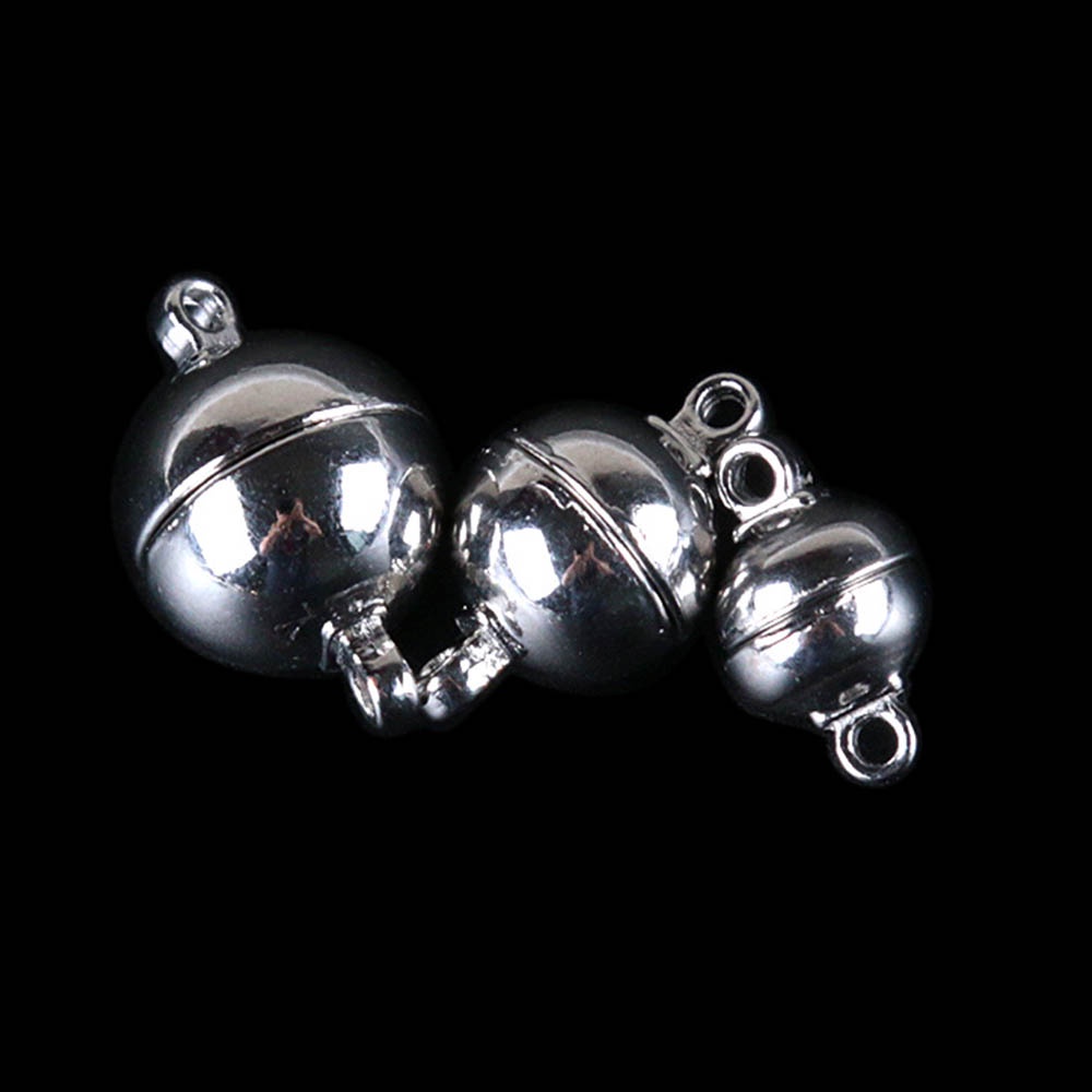 【COD Tangding】10pcs/set 8mm Fashion DIY Accessories Pearl Strong Magnet Buckle Necklace Bracelet Glossy Ball Sling Buckle