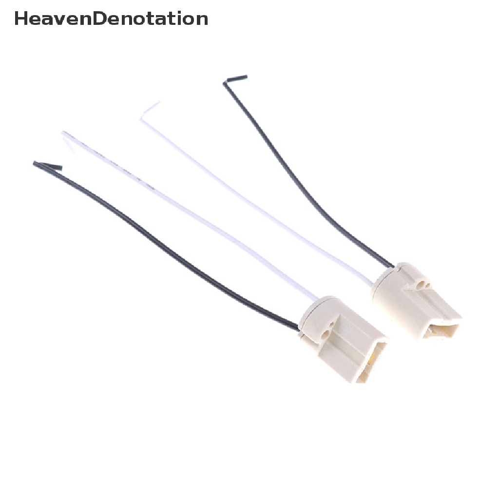 (Heavendenotation) 5pcs Fitting Lampu Bohlam Led G9 Bahan Keramik Dengan Kabel Konektor