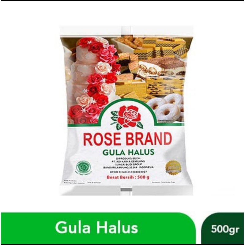 gula tepung rose brand 500gram / gula tepung rosebrand