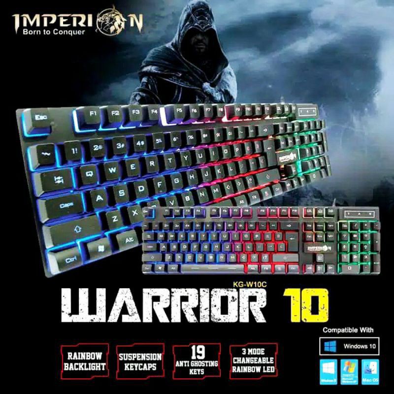 Imperion warior 10 keyboard gaming imperion warior 10 led light terbaik