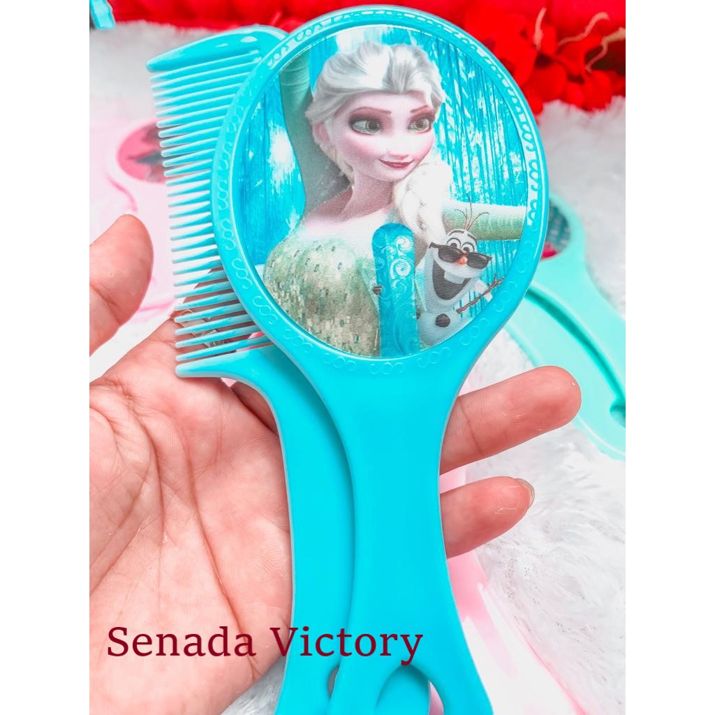 Cermin Gagang Cermin Sisir Kaca Mini Souvenir Cermin