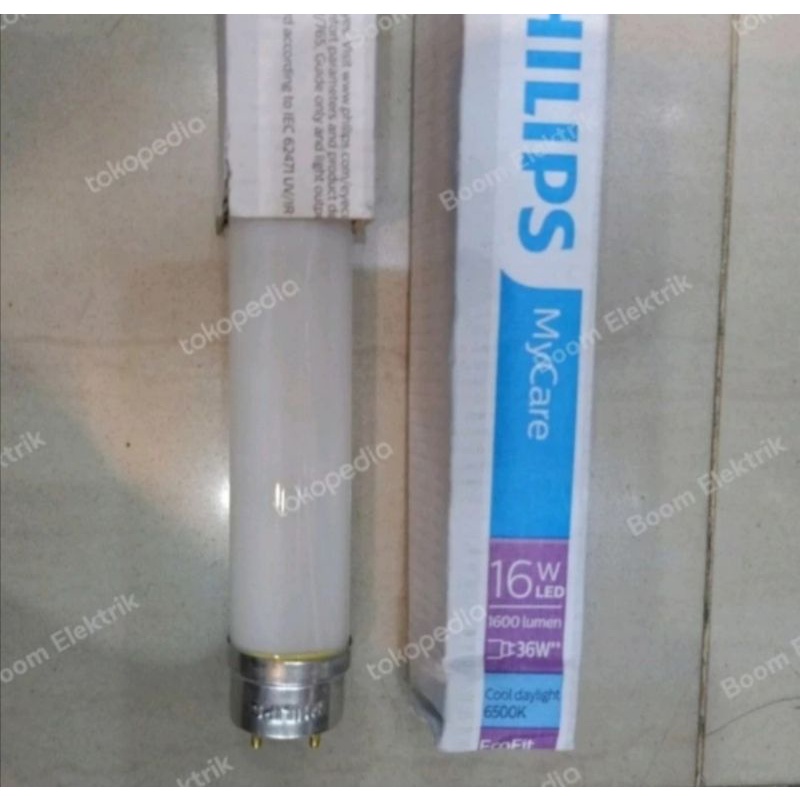 Lampu TL Neon LED Panjang 16w (120cm) 8w (60cm) Sinar Putih Philips