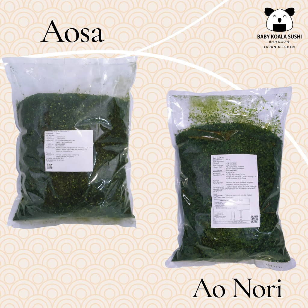 AONORI Bubuk Nori 500 g │Ao Nori Powder Import Taburan Takoyaki │ Seaweed Powder Mentai