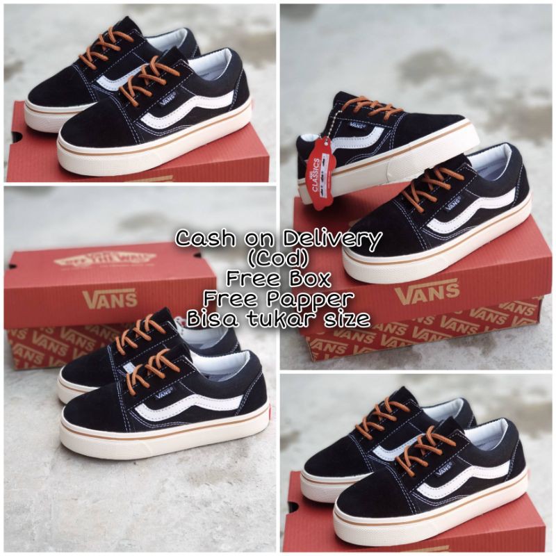 Sepatu Anak Vans Oldskool Kids Size 20 - 35 Blue Navy Premium Quality