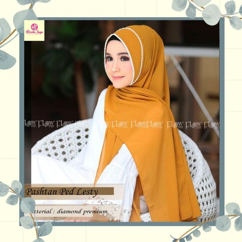 Pashmina Instan Tali Ped Busa Swarosky Diamond Super Pasmina Payet Pashtan Bando Realpicture PashmiaLesty-1