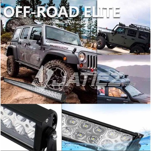 Lampu LED Bar Offroad 120w 55cm Jeep JK Wrangler Jimmy Pajero Fortuner Triton Navara Hilux LED