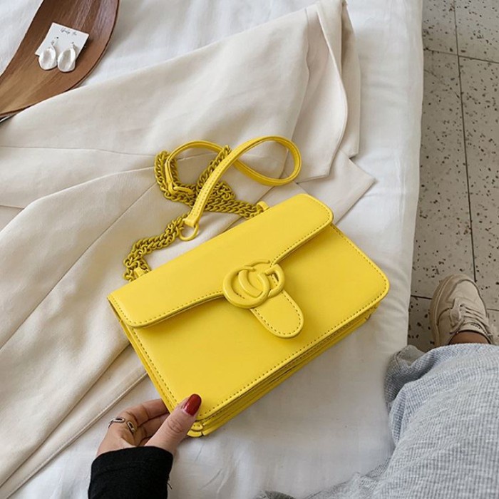 Tas Selempang Gucci Wanita - Yellow, L23Xh15Xw7Cm Barang Bagus