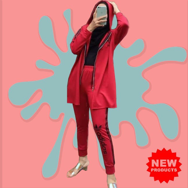 CTN Baju setelan hoddie NIKITA zipper terbaru best seller