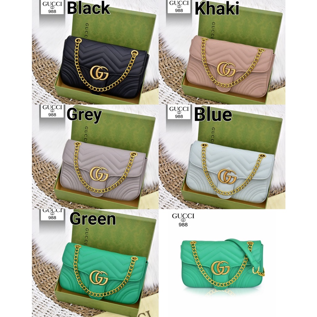 TAS WANITA BATAM IMPORT GUCCI MARMONT BAG 988 KWALITAS SEMI PREMIUM