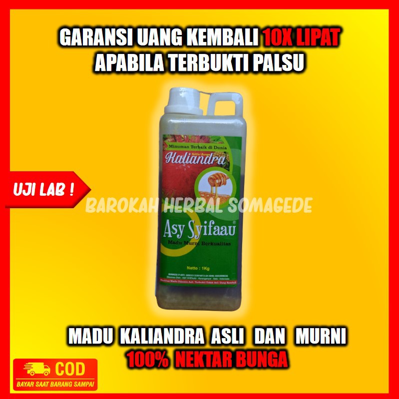 

Madu Asli Murni Kaliandra Asy Syifaau Asli Murni Beruji Lab 1 kg