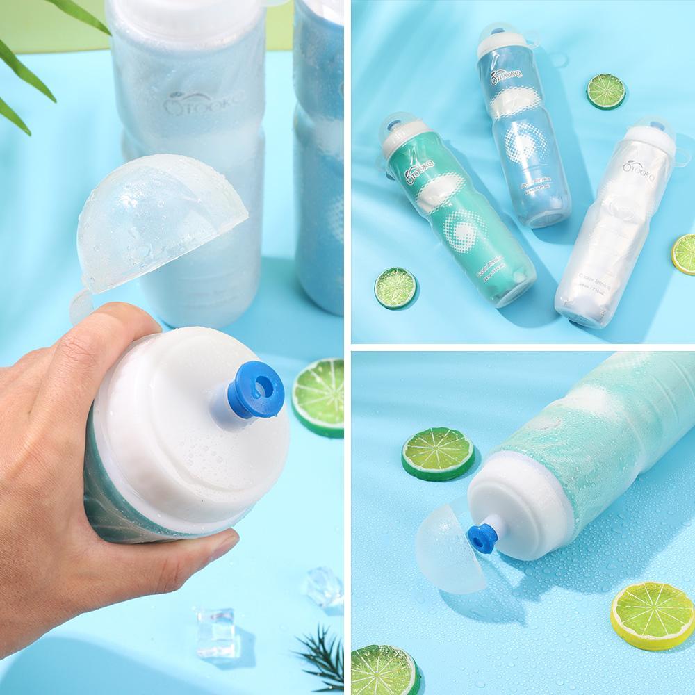 Populer 750ML Botol Olahraga Travel Gym Dual Layer Thermal Menjaga Bening BPA Free Sport Cup