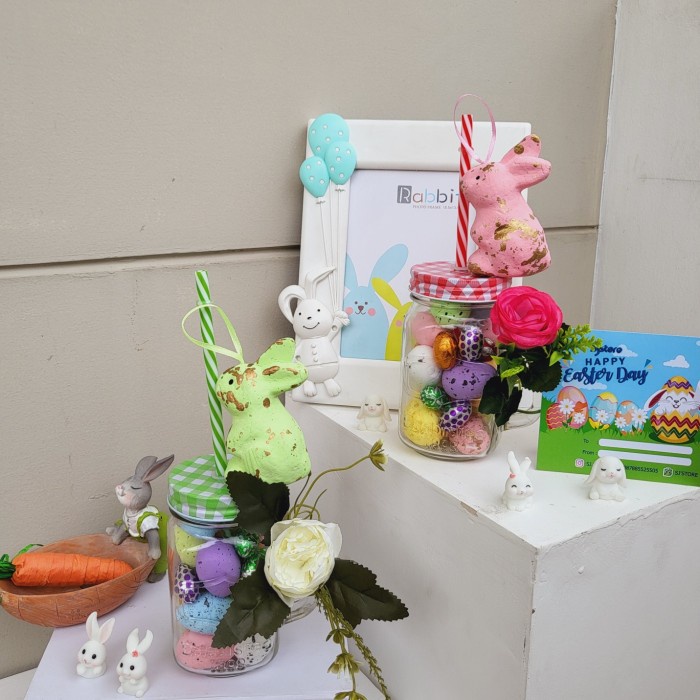 

Paket dekorasi box hampers easter bunny eggs kelinci telur paskah 57