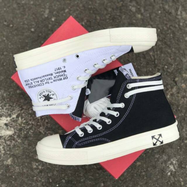 Sepatu Converse 70s High Black X Off White