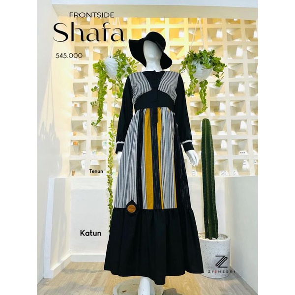Shafa by Zisheeri / Casual Dress / Gamis Branded / Moslem Wear / Gamis Wanita / Holwa Fashion