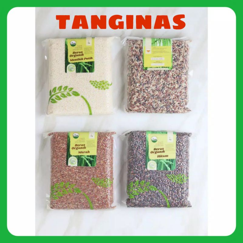 Beras Lingkar Organik - Vakum 1kg - MPASI - Beras Merah - Beras Menthik - Beras Pandan Wangi - Sehat