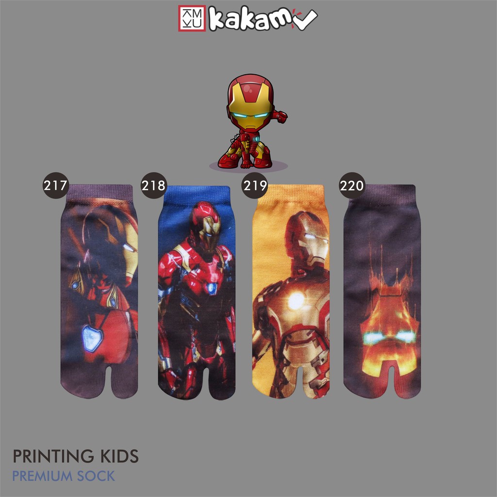 Kakamu Kaos Kaki Jempol Anak Printing Karakter Batman, Spiderman, Captain America, Iron Man 11