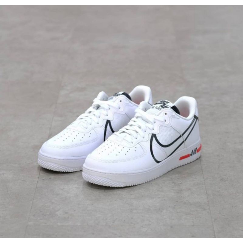 NIKE AIR FORCE 1 REACT D/M/S/X WHITE BLACK RED