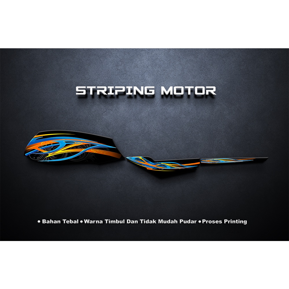 Stiker Striping Motor Variasi Honda GL Pro, GL Max Desain Airbrush, Anti Air, COD