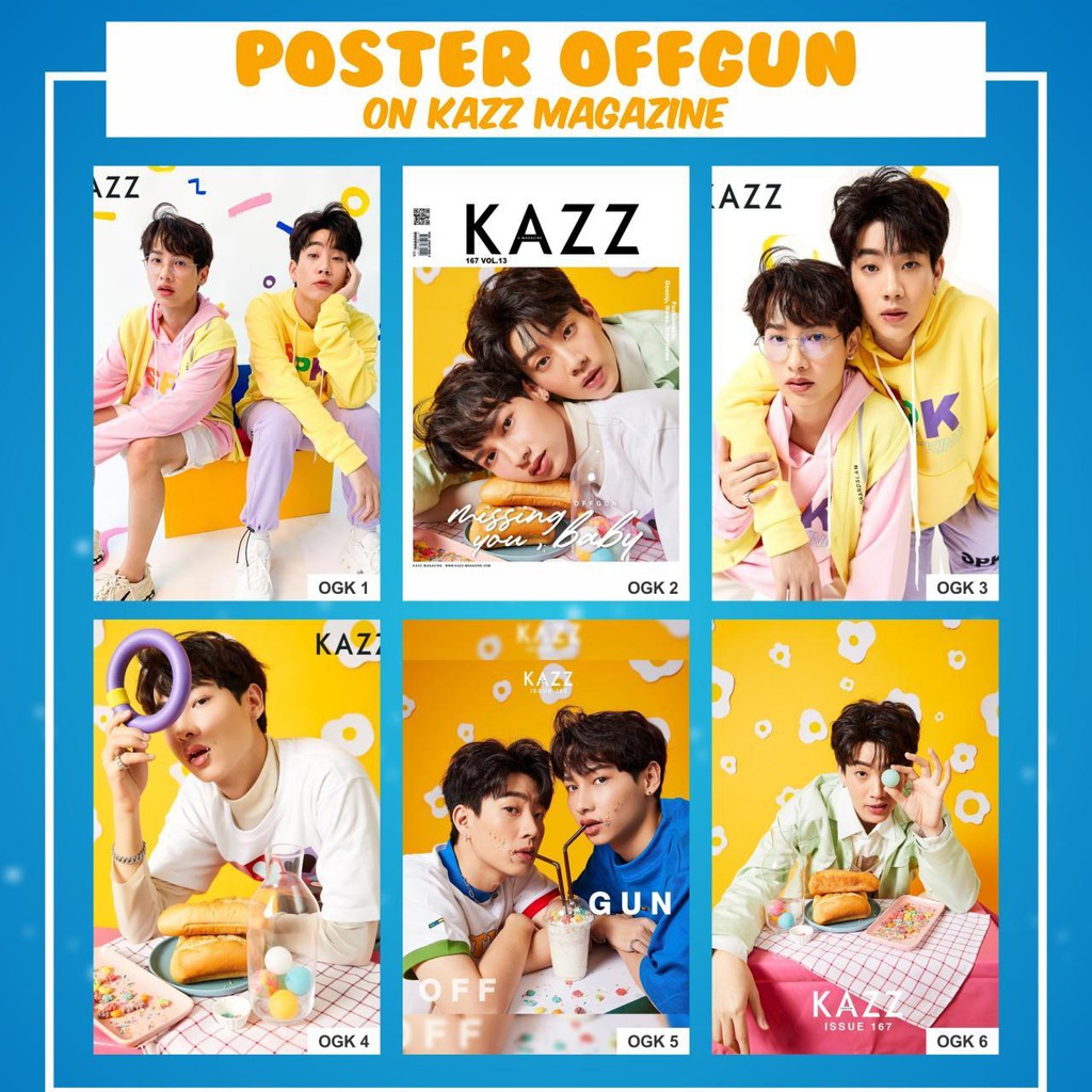 POSTER OFFGUN ON KAZZ MAGAZINE THAILAND OFF JUMPOL GUN ATTHAPHAN